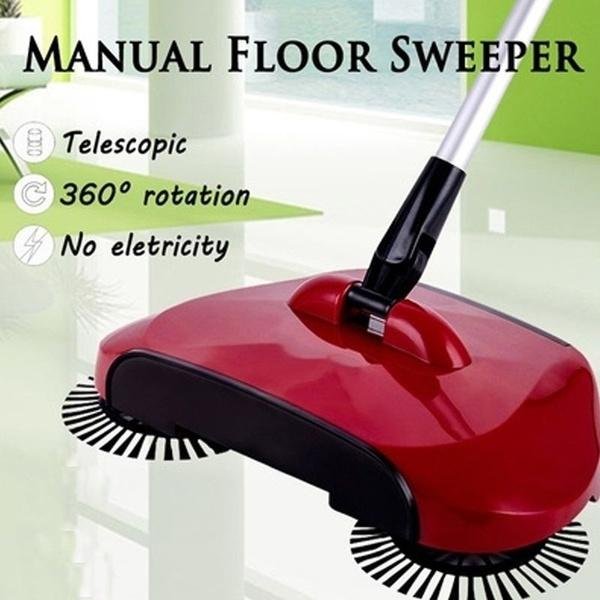 Sweeper Floor Dust Cleaning Mop Broom with Dustpan 360 Rotary - infinityexculsivestore.com