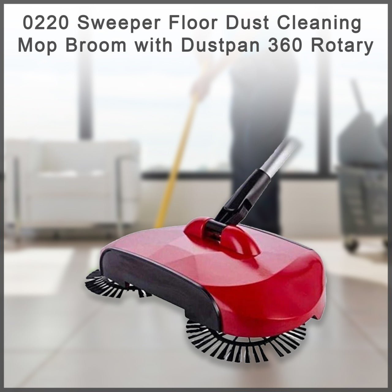 Sweeper Floor Dust Cleaning Mop Broom with Dustpan 360 Rotary - infinityexculsivestore.com