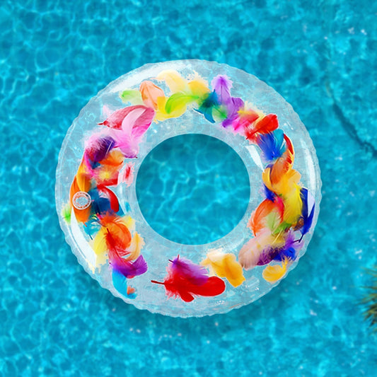 Swim Ring, For Adults, Conveniently Portable, Feathers, Swimming Ring, For Water Play, For Beaches, Swimming, Summer Vacation, Women's, Men's (1 Pc) - infinityexculsivestore.com