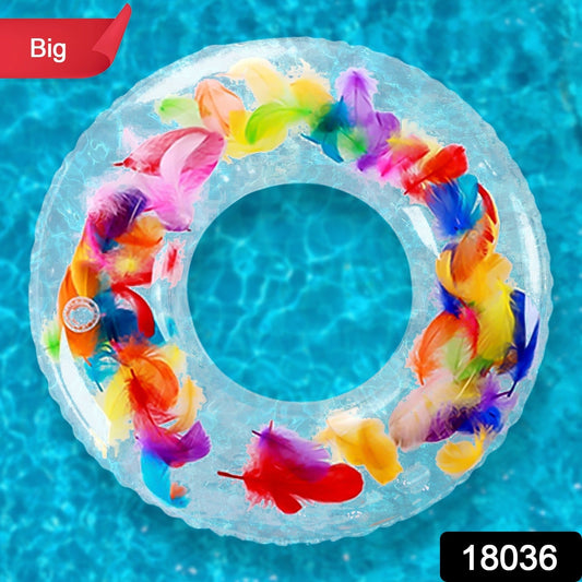 Swim Ring, For Adults, Conveniently Portable, Feathers, Swimming Ring, For Water Play, For Beaches, Swimming, Summer Vacation, Women's, Men's (1 Pc) - infinityexculsivestore.com