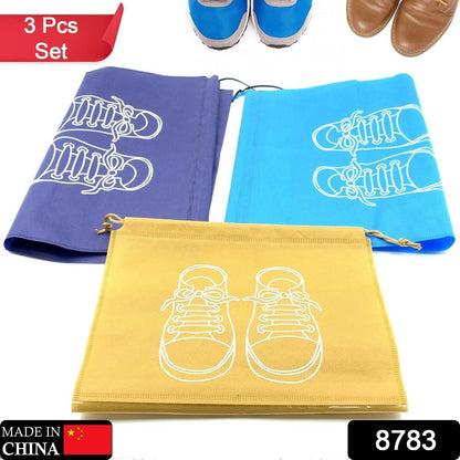 BEACH BAG SHOES STORAGE BAG CLOSET ORGANIZER NON-WOVEN TRAVEL PORTABLE BAG WATERPROOF POCKET CLOTHING CLASSIFIED HANGING BAG SHOE BAG LUGGAGE TRAVEL PORTABLE SHOE POUCH NON WOVEN TRANSPARENT WINDOW (3 PC ) - infinityexculsivestore.com