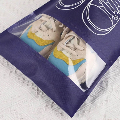 BEACH BAG SHOES STORAGE BAG CLOSET ORGANIZER NON-WOVEN TRAVEL PORTABLE BAG WATERPROOF POCKET CLOTHING CLASSIFIED HANGING BAG SHOE BAG LUGGAGE TRAVEL PORTABLE SHOE POUCH NON WOVEN TRANSPARENT WINDOW (3 PC ) - infinityexculsivestore.com