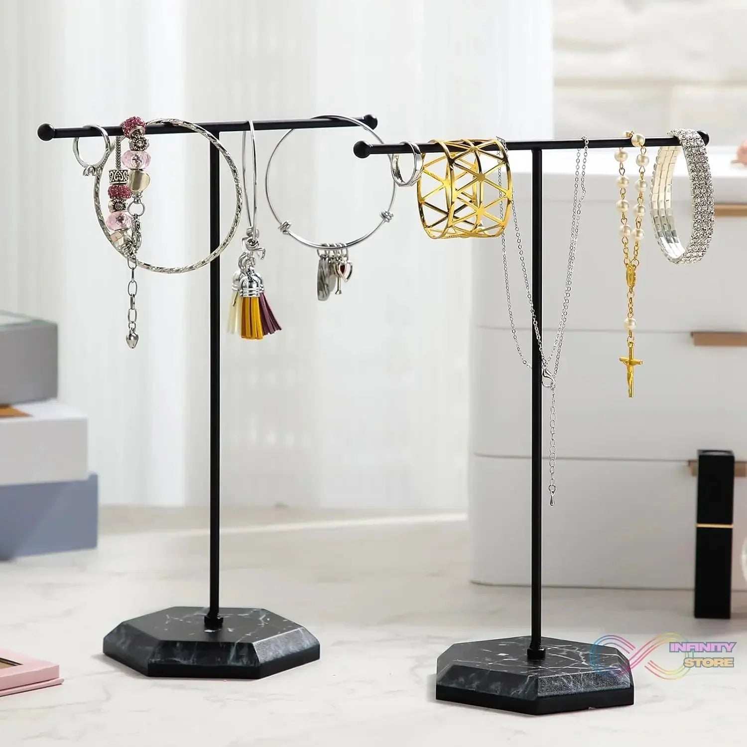 T Shape Necklace Holder Jewelry Stand (1 Pc) - infinityexculsivestore.com