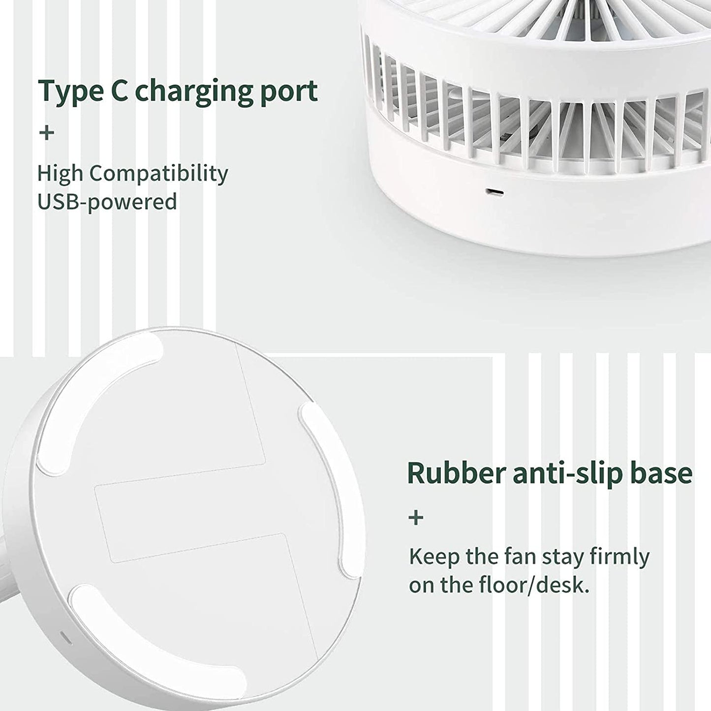 TELESCOPIC ELECTRIC DESKTOP FAN, HEIGHT ADJUSTABLE, FOLDABLE & PORTABLE FOR TRAVEL/CARRY | SILENT TABLE TOP PERSONAL FAN FOR BEDSIDE, OFFICE TABLE (Battery Not Include) - infinityexculsivestore.com
