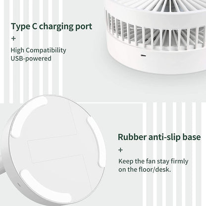 TELESCOPIC ELECTRIC DESKTOP FAN, HEIGHT ADJUSTABLE, FOLDABLE & PORTABLE FOR TRAVEL/CARRY | SILENT TABLE TOP PERSONAL FAN FOR BEDSIDE, OFFICE TABLE (Battery Not Include) - infinityexculsivestore.com