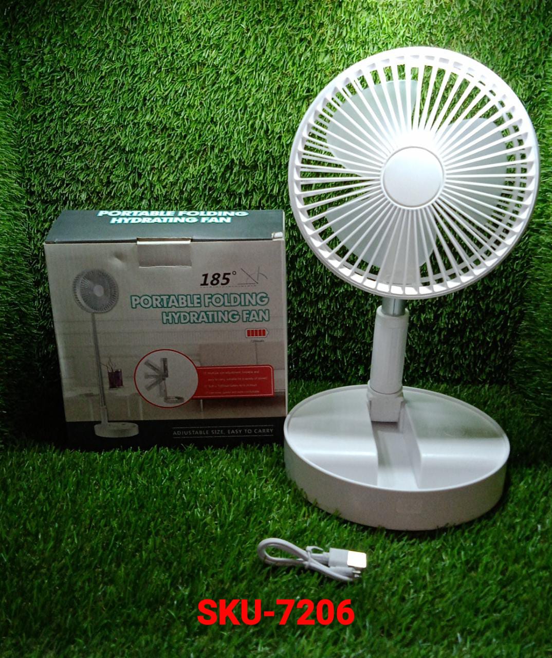 TELESCOPIC ELECTRIC DESKTOP FAN, HEIGHT ADJUSTABLE, FOLDABLE & PORTABLE FOR TRAVEL/CARRY | SILENT TABLE TOP PERSONAL FAN FOR BEDSIDE, OFFICE TABLE (Battery Not Include) - infinityexculsivestore.com
