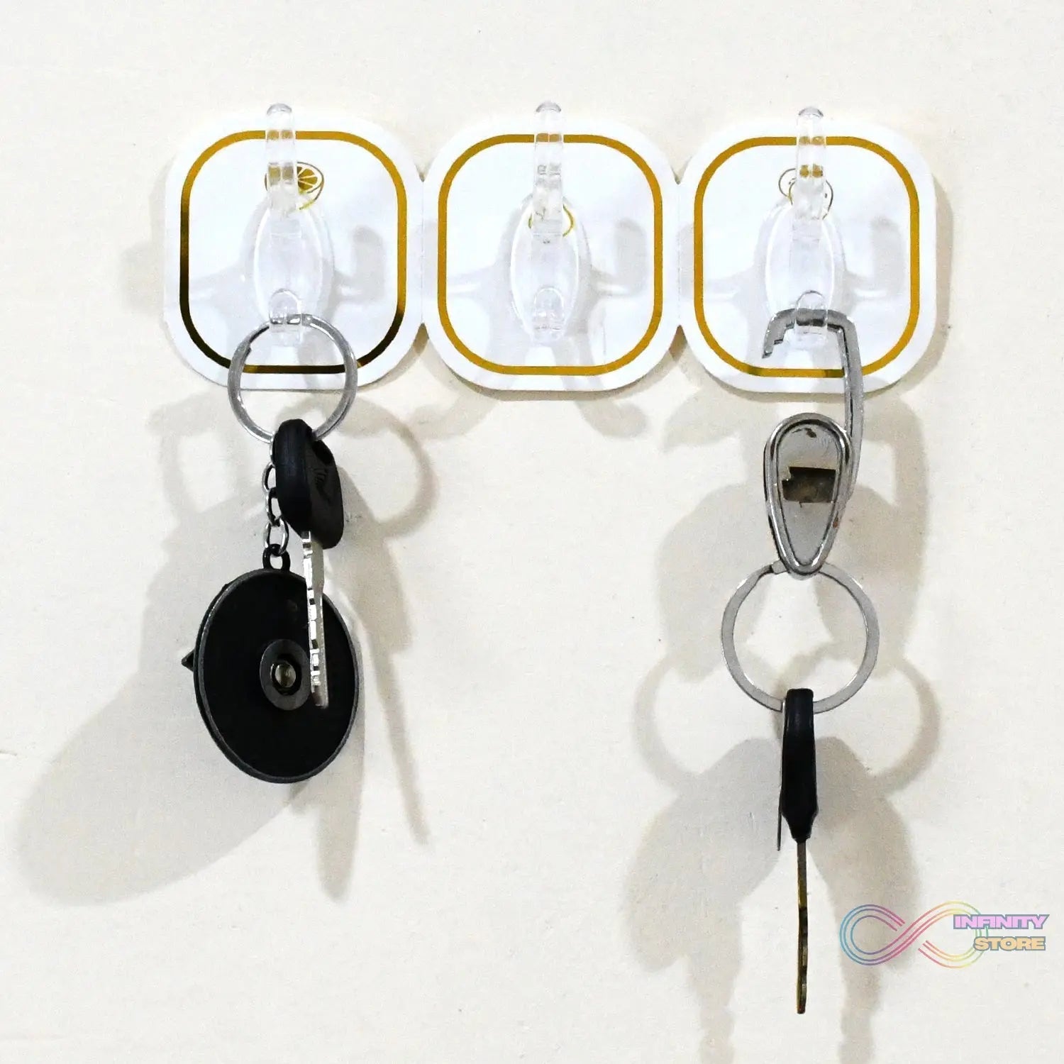 TRANSPARENT ADHESIVE WALL HOOK (6 PCS SET) - infinityexculsivestore.com