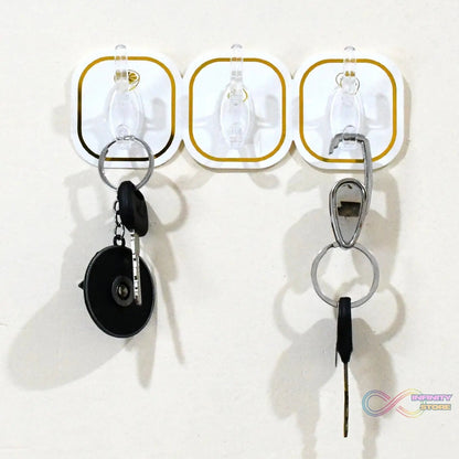 TRANSPARENT ADHESIVE WALL HOOK (6 PCS SET) - infinityexculsivestore.com
