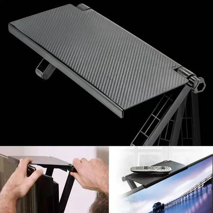 TV Top Shelf Screen Shelf Adjustable Monitor Shelf Media Shelf TV Shelf for Cable Box Game Storage TV Stand Above TV Shelf Mount Audio Video Shelving for Cellphone Stand - infinityexculsivestore.com