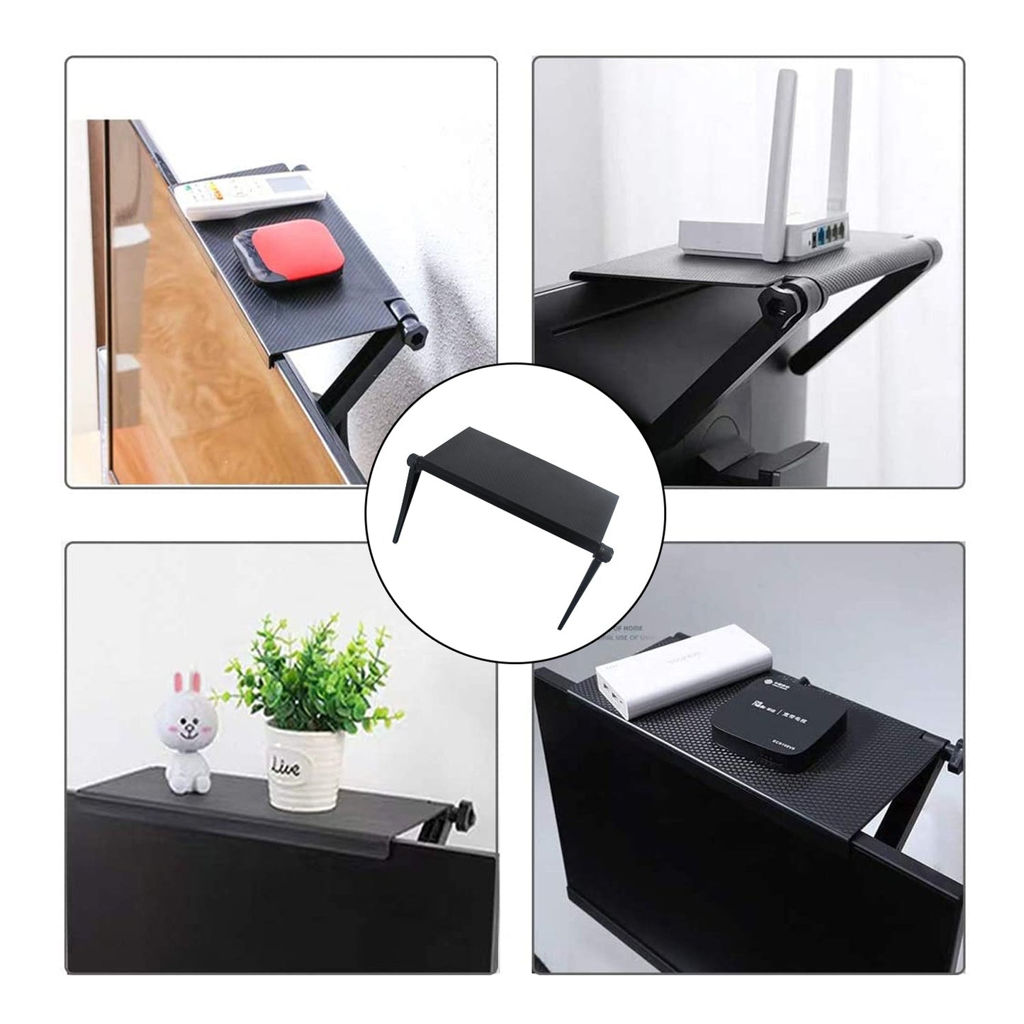 TV Top Shelf Screen Shelf Adjustable Monitor Shelf Media Shelf TV Shelf for Cable Box Game Storage TV Stand Above TV Shelf Mount Audio Video Shelving for Cellphone Stand - infinityexculsivestore.com