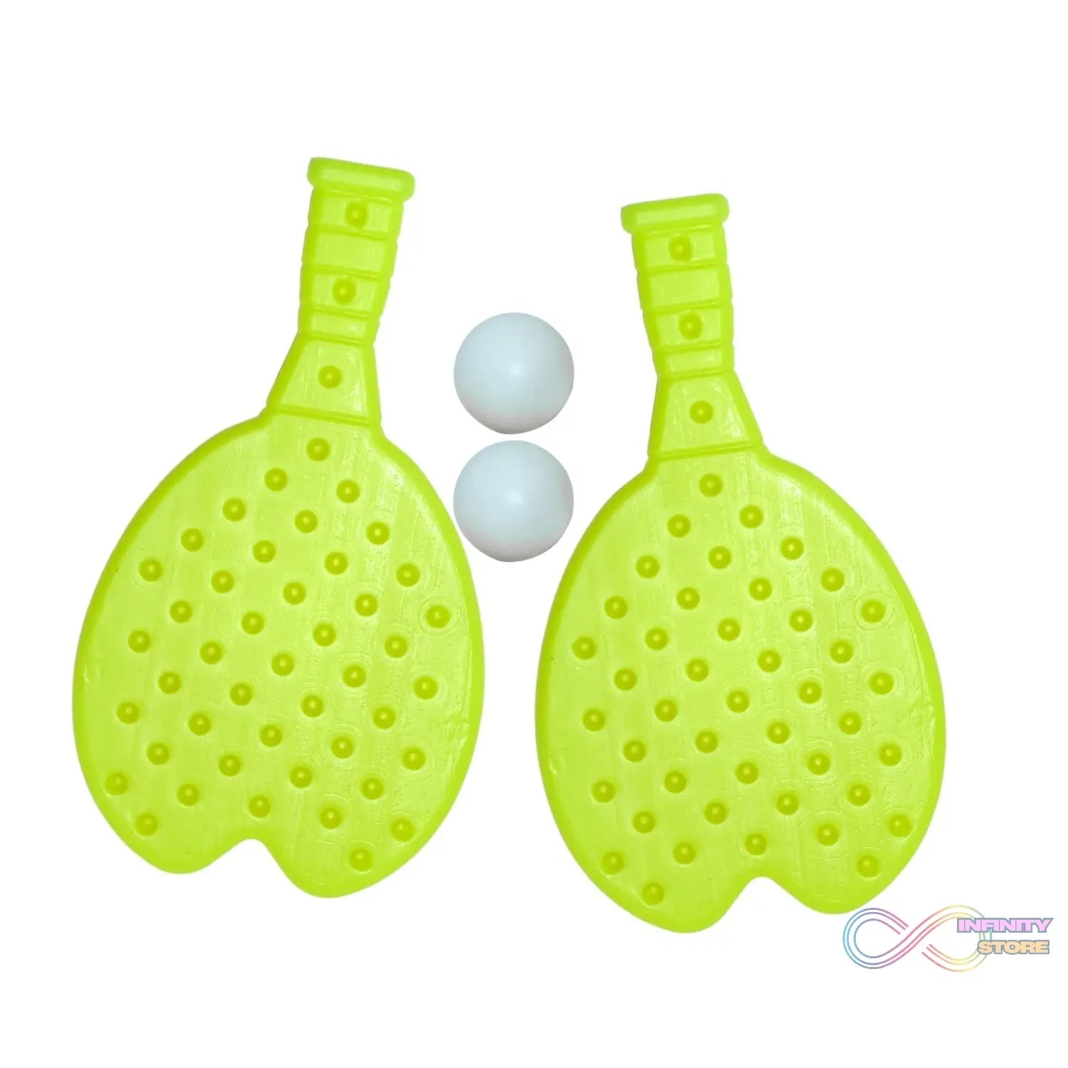 Table tennis racquet and ball set with detailed design