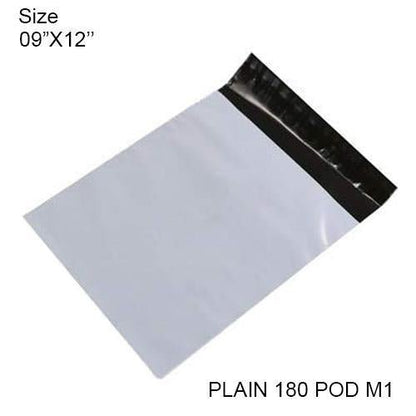 Tamper Proof Courier Bags(09X12 PLAIN 180 POD M1) - 100 pcs - infinityexculsivestore.com