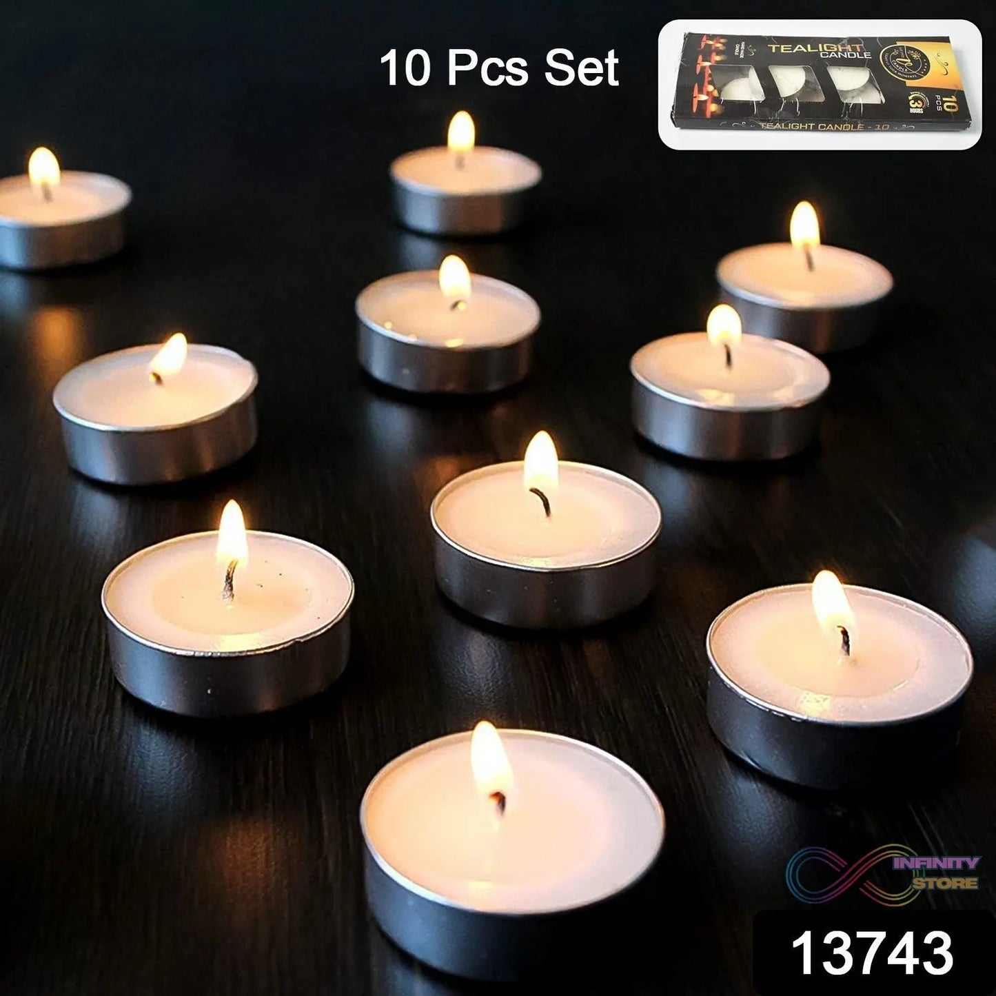 Tealight Candles Set, Smokeless Candles (10 Pcs set) - infinityexculsivestore.com