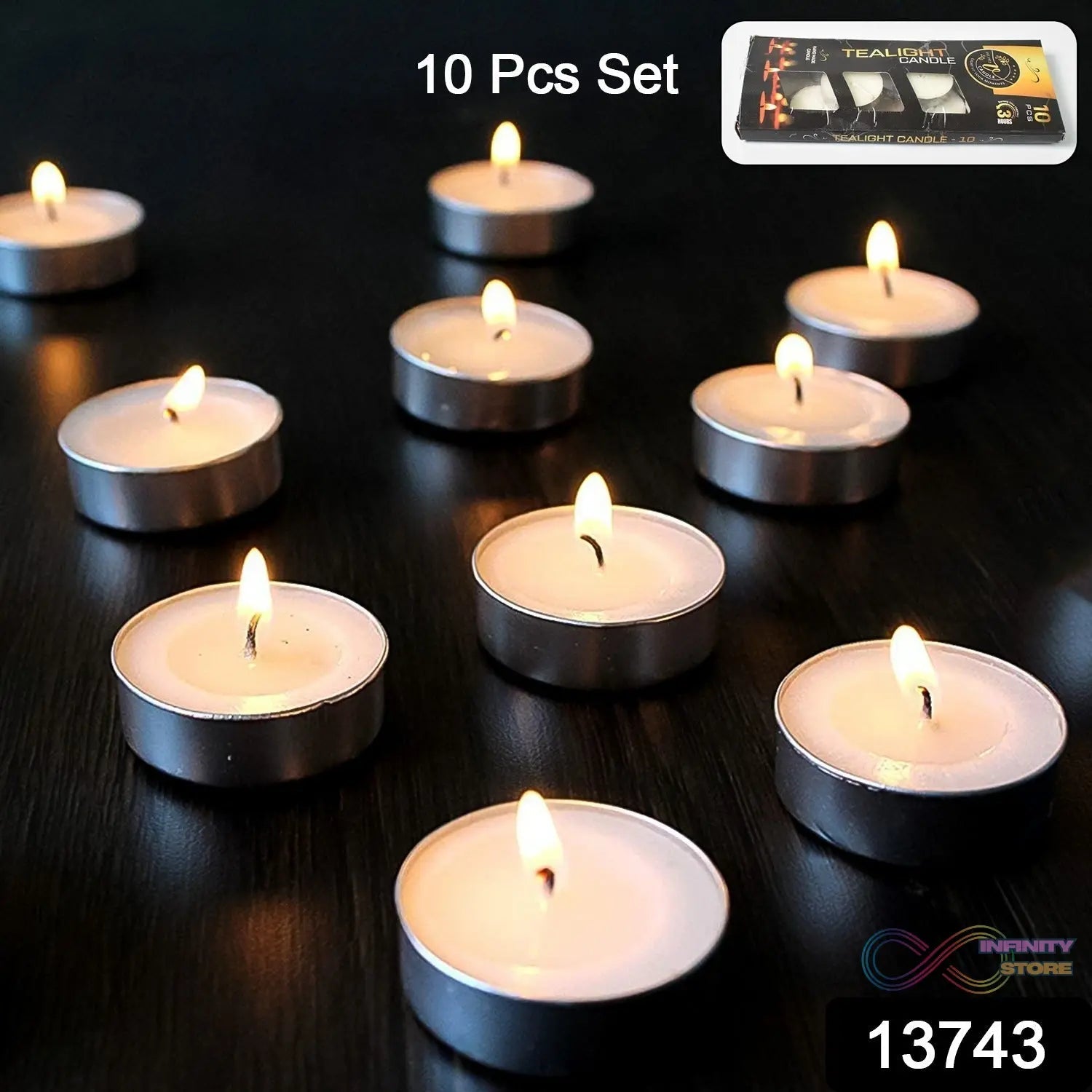 Tealight Candles Set, Smokeless Candles (10 Pcs set) - infinityexculsivestore.com