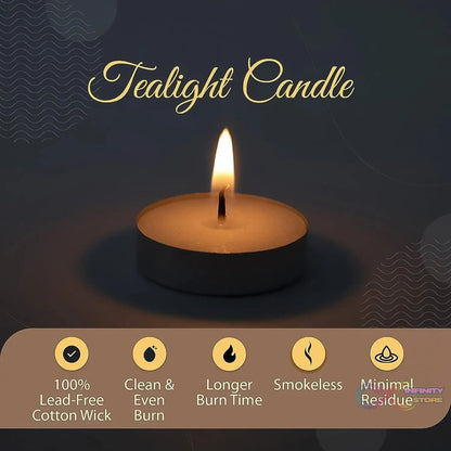 Tealight Candles Set, Smokeless Candles (10 Pcs set) - infinityexculsivestore.com