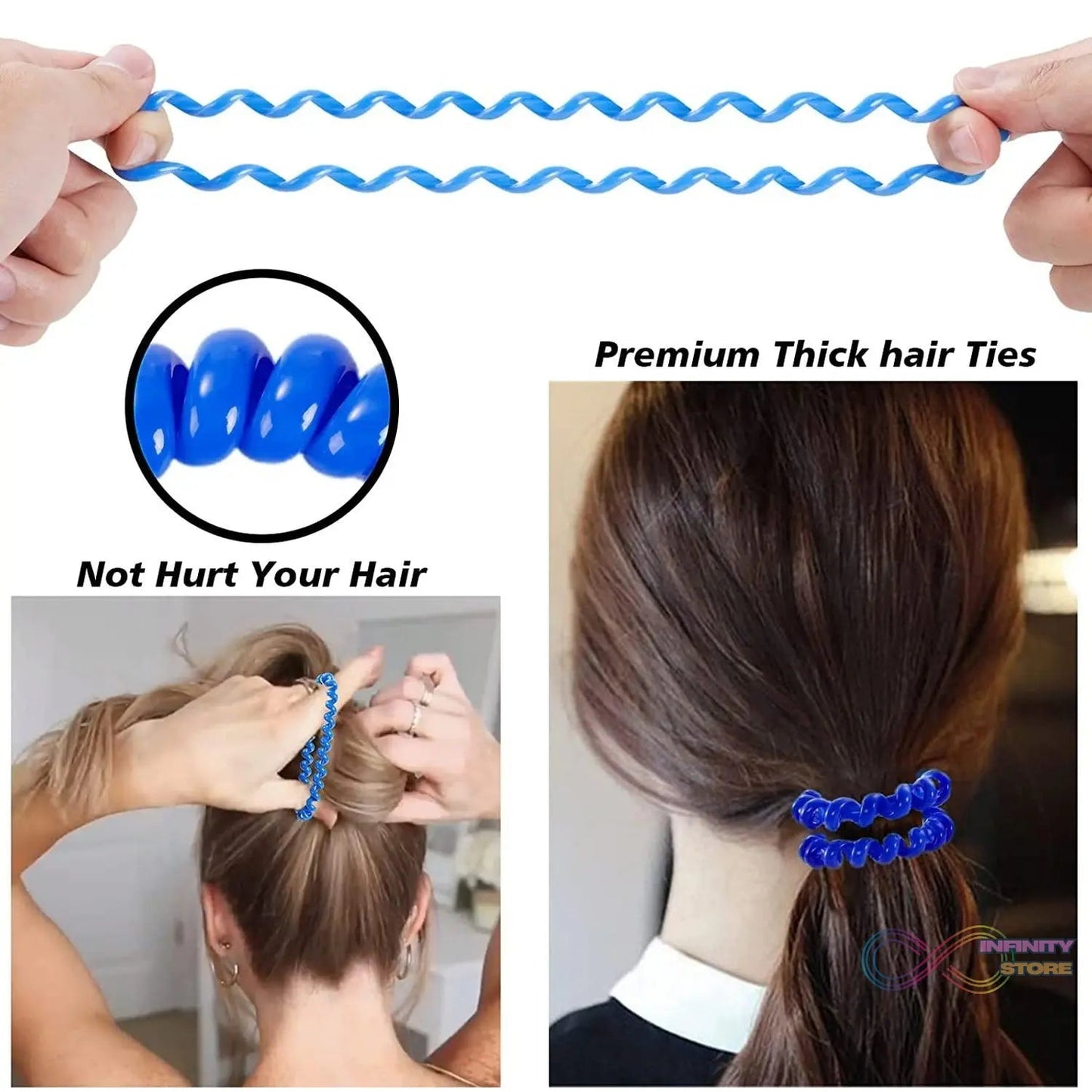 Telephone Wire Hair bands Pack of 2 Pc / Multicolour) - infinityexculsivestore.com