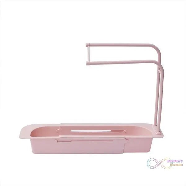 Telescopic Adjustable Faucet Rack Dish Brushes Sponge Storage Shelves Sink Drain - infinityexculsivestore.com
