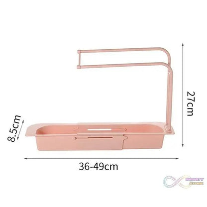 Telescopic Adjustable Faucet Rack Dish Brushes Sponge Storage Shelves Sink Drain - infinityexculsivestore.com