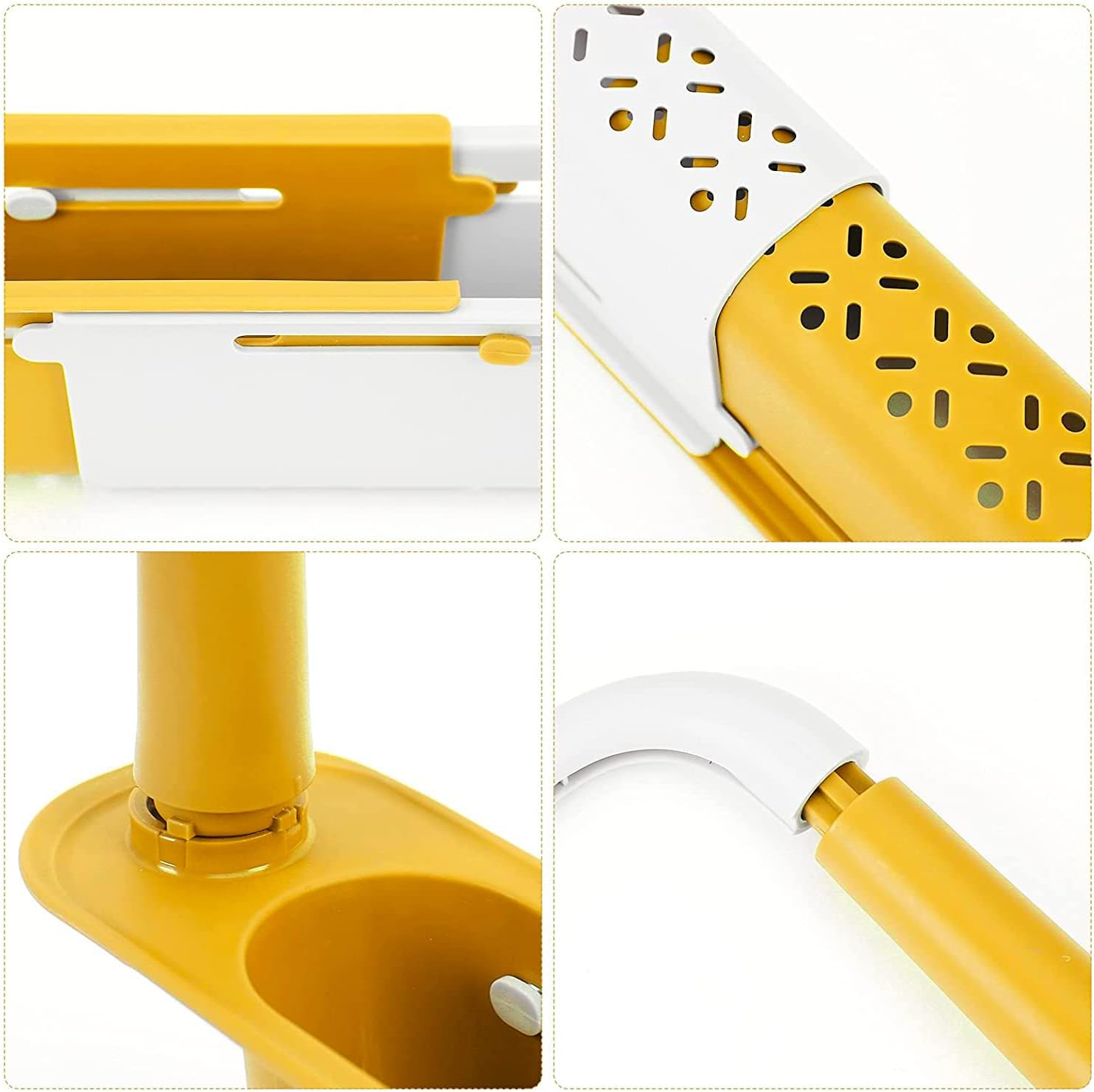 Telescopic Sink Storage Rack Material Kitchen Rag Rack Dishwashing Organizer Shelf Drain Basket Pp Under Sink Organizers ( Mic Color 1 Pc) - infinityexculsivestore.com
