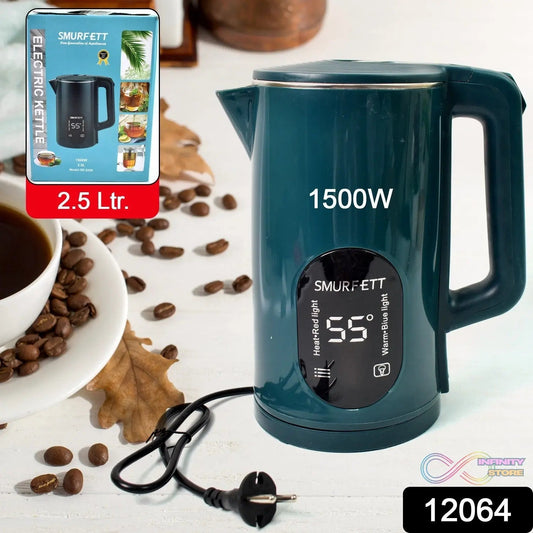 Temperature display electric kettle 55 degrees constant temperature electric kettle (1500W, 2.5 Ltr. / 1 Pc) - infinityexculsivestore.com