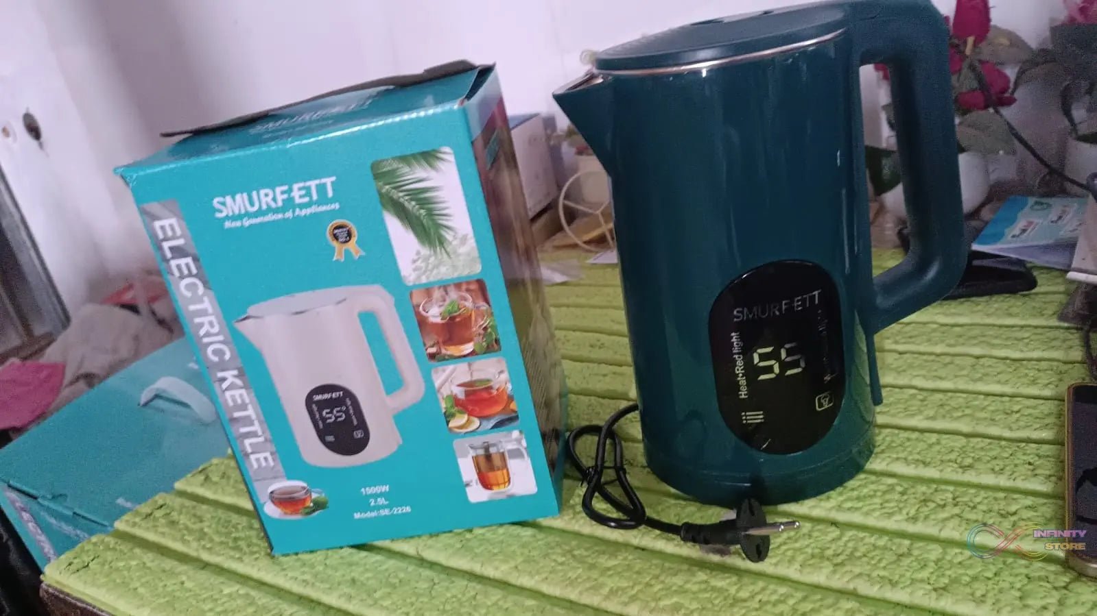 Temperature display electric kettle 55 degrees constant temperature electric kettle (1500W, 2.5 Ltr. / 1 Pc) - infinityexculsivestore.com