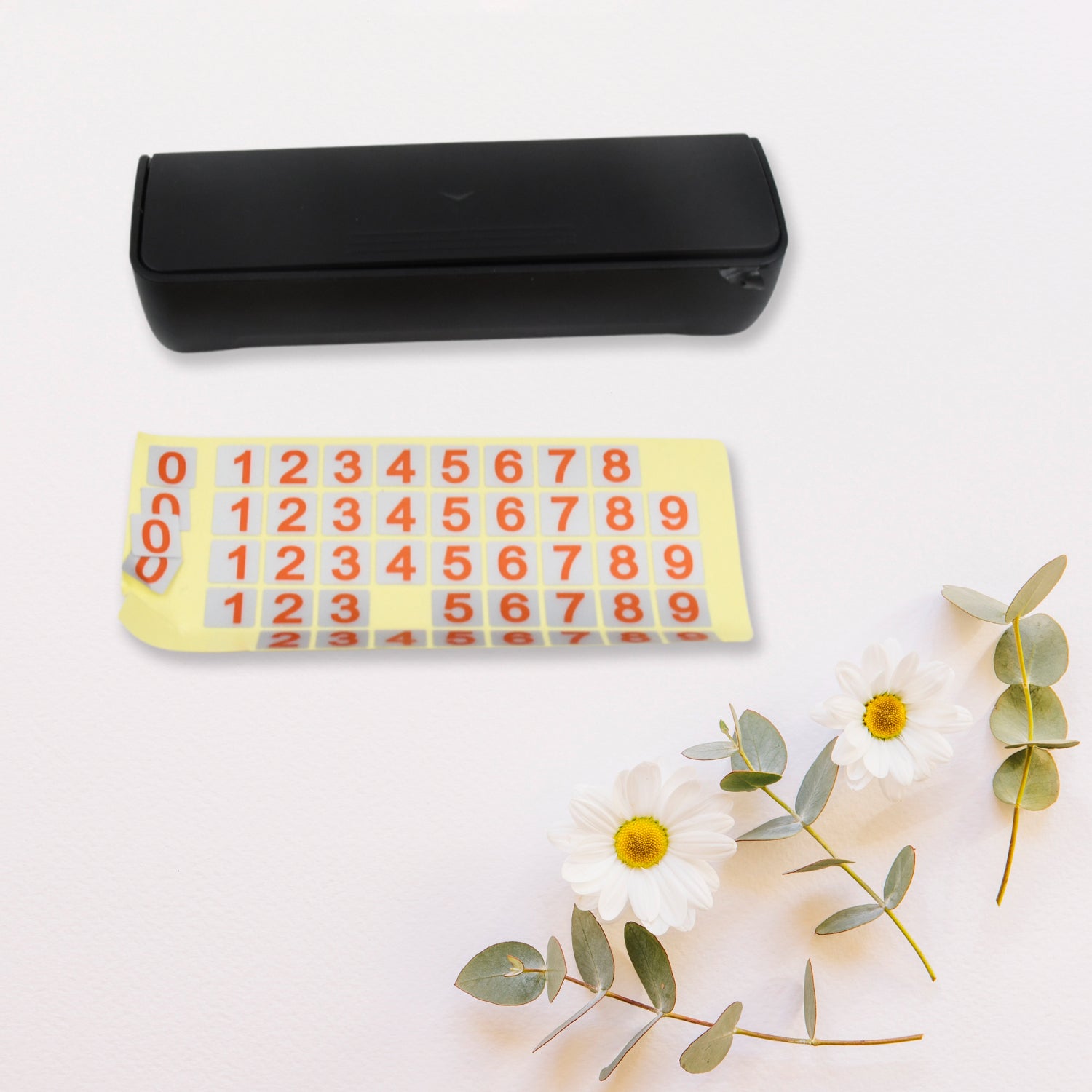 Temporary Car Parking Mobile Number Display with Magnetic Numbers Stickers (1Pc)  - infinityexculsivestore.com