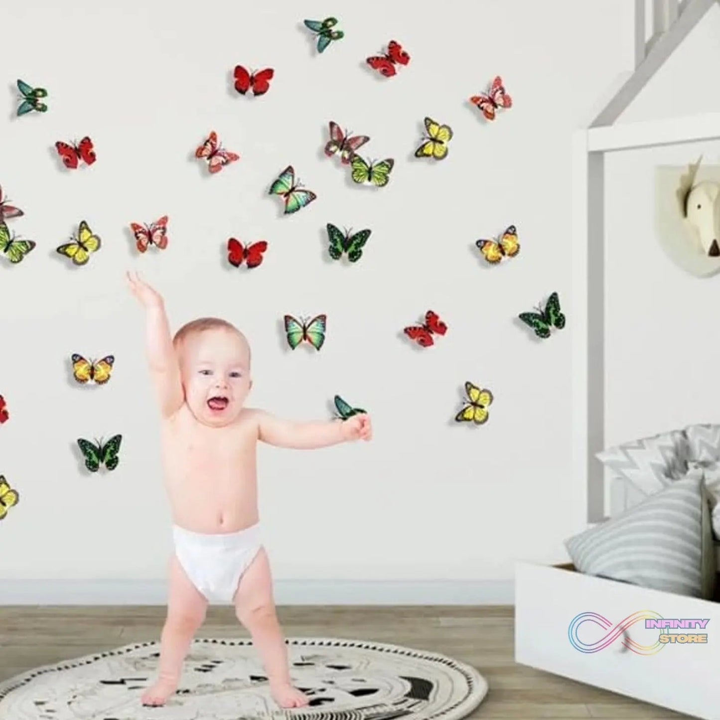 The Butterfly 3D Night Lamp Comes with 3D Illusion Design (1 Pc / Loose) - infinityexculsivestore.com