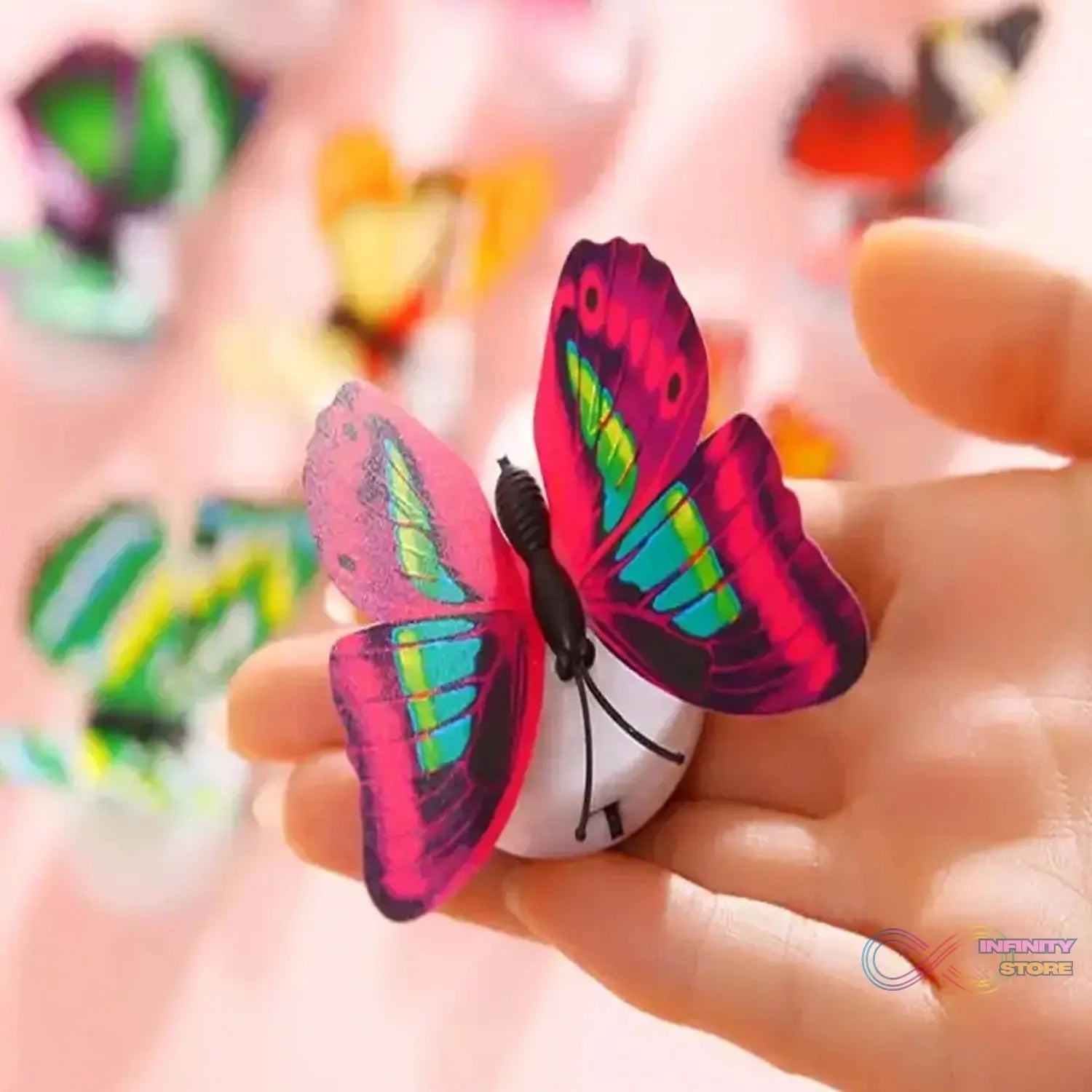 The Butterfly 3D Night Lamp Comes with 3D Illusion Design (1 Pc / Loose) - infinityexculsivestore.com