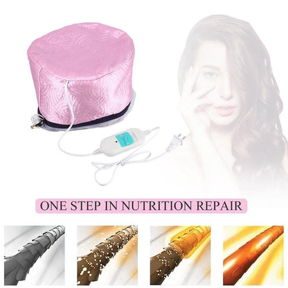 Thermal Head Spa Cap Treatment with Beauty Steamer Nourishing Heating Cap - infinityexculsivestore.com