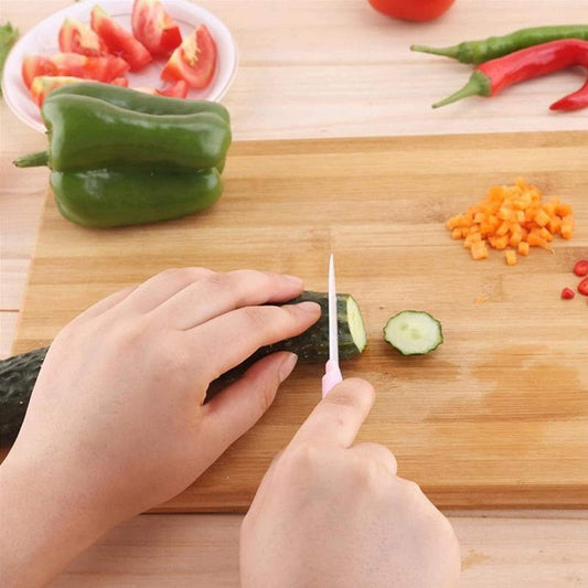 Thick Wooden Bamboo Kitchen Chopping Cutting Slicing Board with Holder for Fruits Vegetables Meat - infinityexculsivestore.com