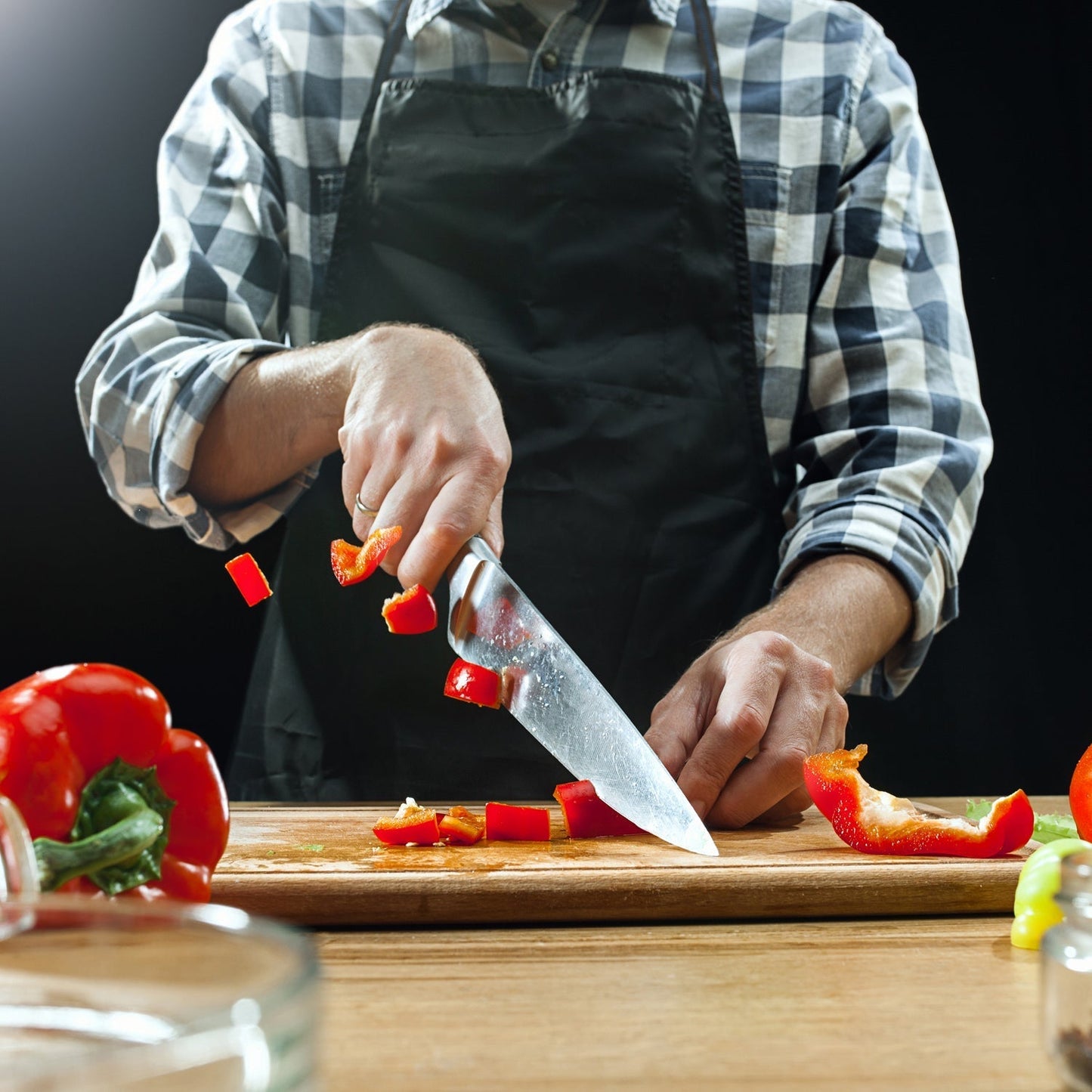 Thick Wooden Bamboo Kitchen Chopping Cutting Slicing Board with Holder for Fruits Vegetables Meat - infinityexculsivestore.com