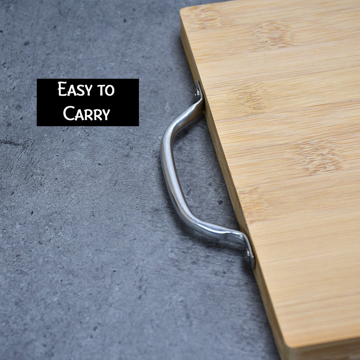 Thick Wooden Bamboo Kitchen Chopping Cutting Slicing Board with Holder for Fruits Vegetables Meat - infinityexculsivestore.com