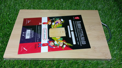 Thick Wooden Bamboo Kitchen Chopping Cutting Slicing Board with Holder for Fruits Vegetables Meat - infinityexculsivestore.com