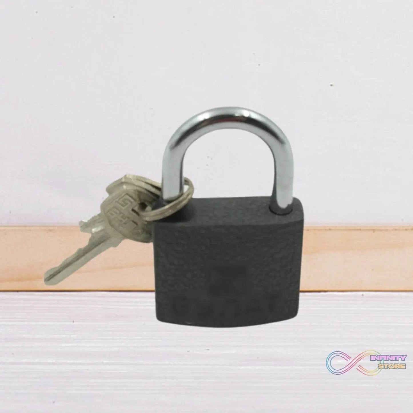 Iron lock, Brass Core and Thickened Black Iron Door Lock With 3 pc Keys for Home Dormitory, Waterproof Antirust Anti-theft locks Outdoor Gate Shed Locks Warehouse Small Iron Door Drawer Lock ( 37 mm ) - infinityexculsivestore.com