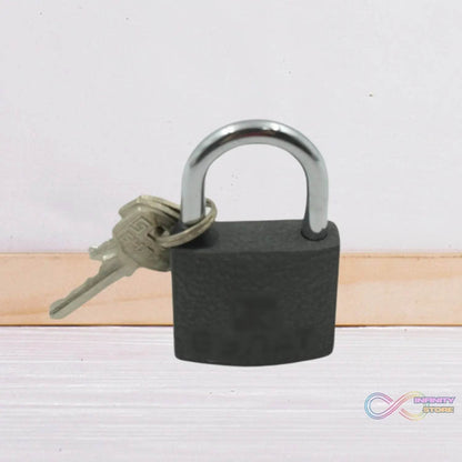 Iron lock, Brass Core and Thickened Black Iron Door Lock With 3 pc Keys for Home Dormitory, Waterproof Antirust Anti-theft locks Outdoor Gate Shed Locks Warehouse Small Iron Door Drawer Lock ( 37 mm ) - infinityexculsivestore.com