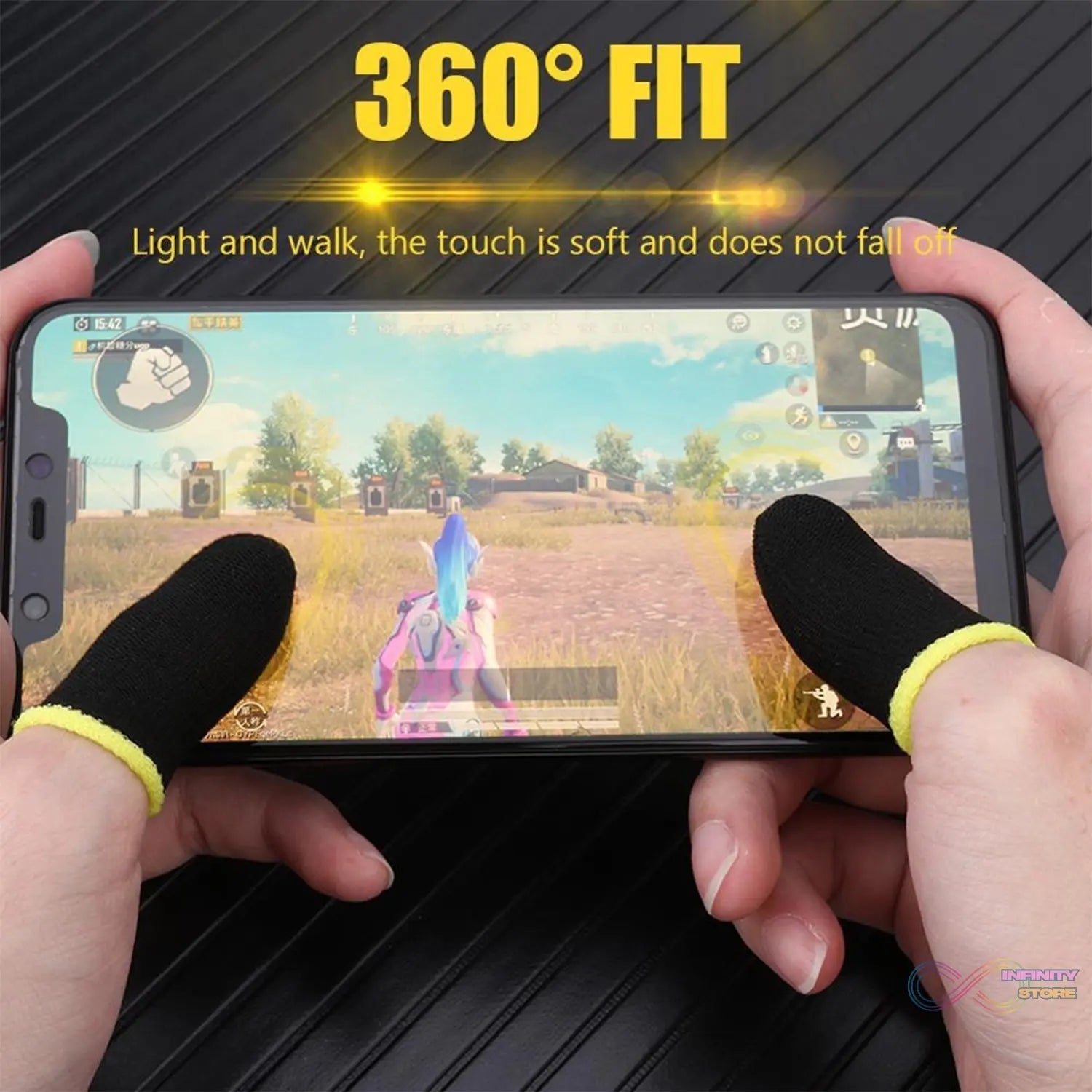 Thumb & Finger Sleeve for Mobile Game, Pubg,Cod,Freefire (1Pair only) - infinityexculsivestore.com