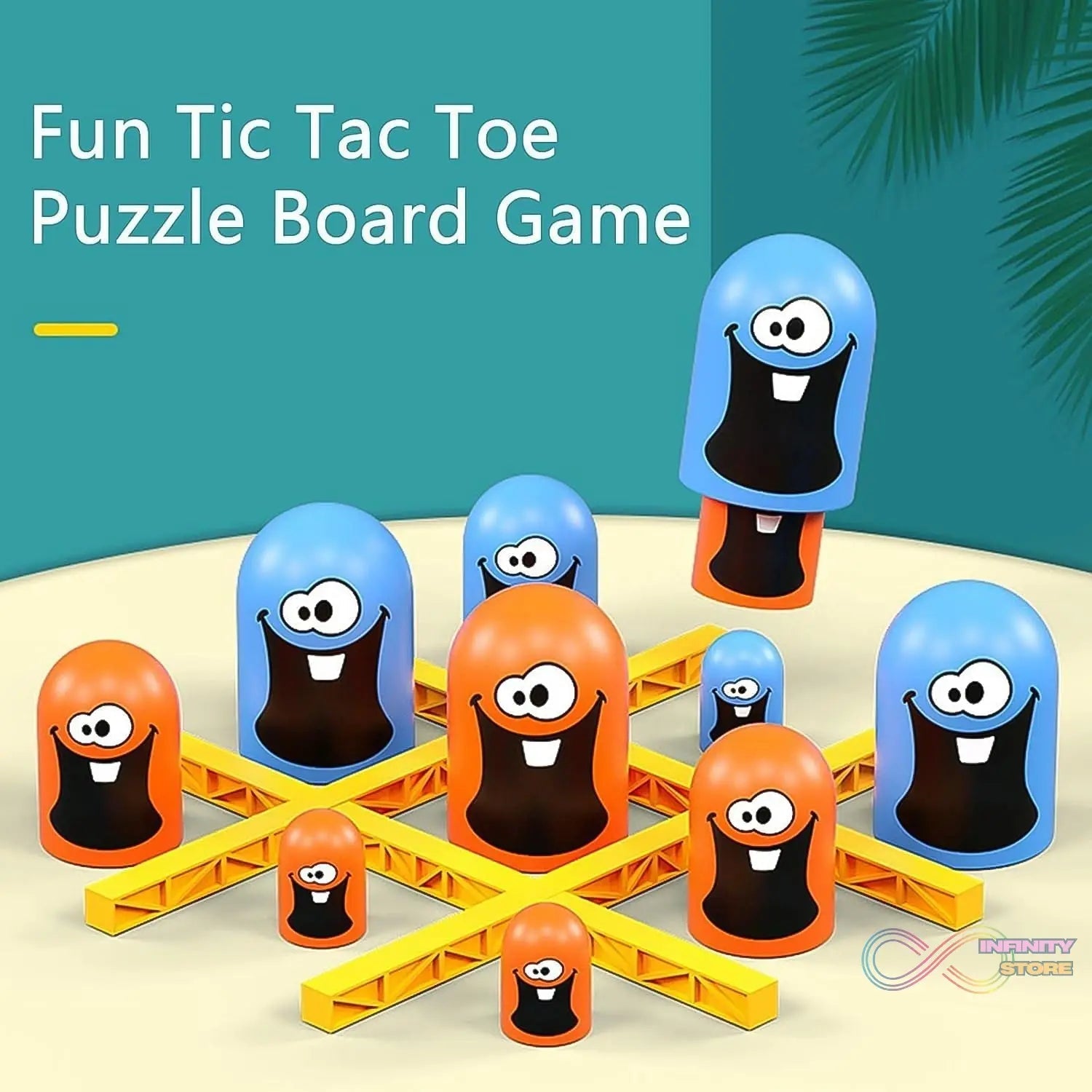 Tic - Tac - Toe Game, Gobble Game, Board Game Indoor (1 Set) - infinityexculsivestore.com