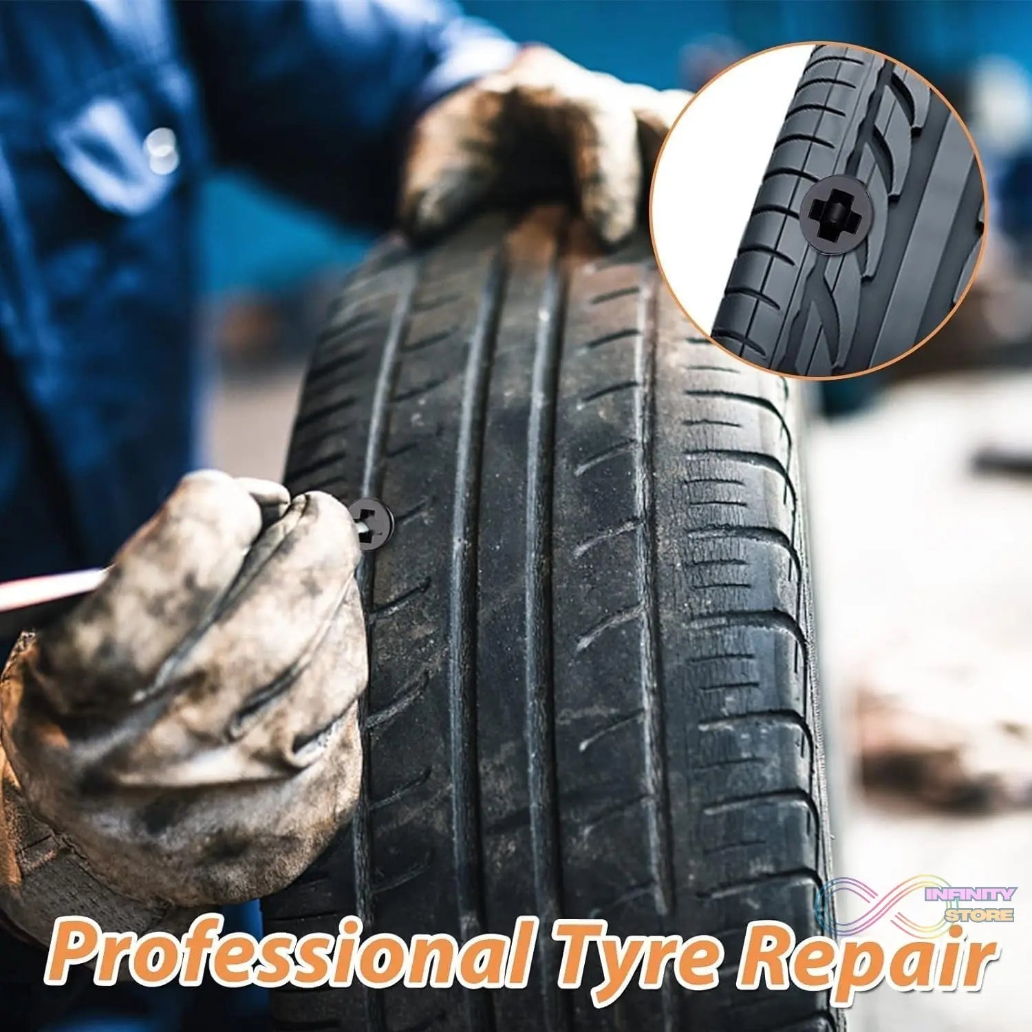 Tire Repair Rubber Nail Car Tire Repair Nails Tire Repair Pink (10 Pcs Set) - infinityexculsivestore.com