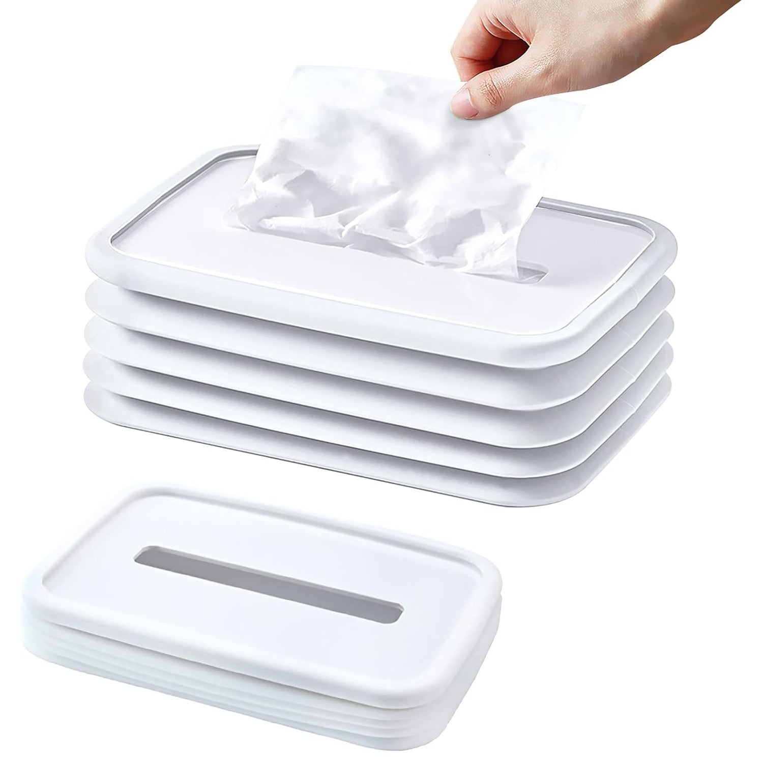 Tissues Holder Silicone Simple Tissue Box Tissues Cylinder Tissues Cube Box Tissue Holder for Bathroom Office Car Bedroom for Bathroom Room Office Car - infinityexculsivestore.com