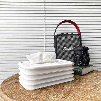 Tissues Holder Silicone Simple Tissue Box Tissues Cylinder Tissues Cube Box Tissue Holder for Bathroom Office Car Bedroom for Bathroom Room Office Car - infinityexculsivestore.com