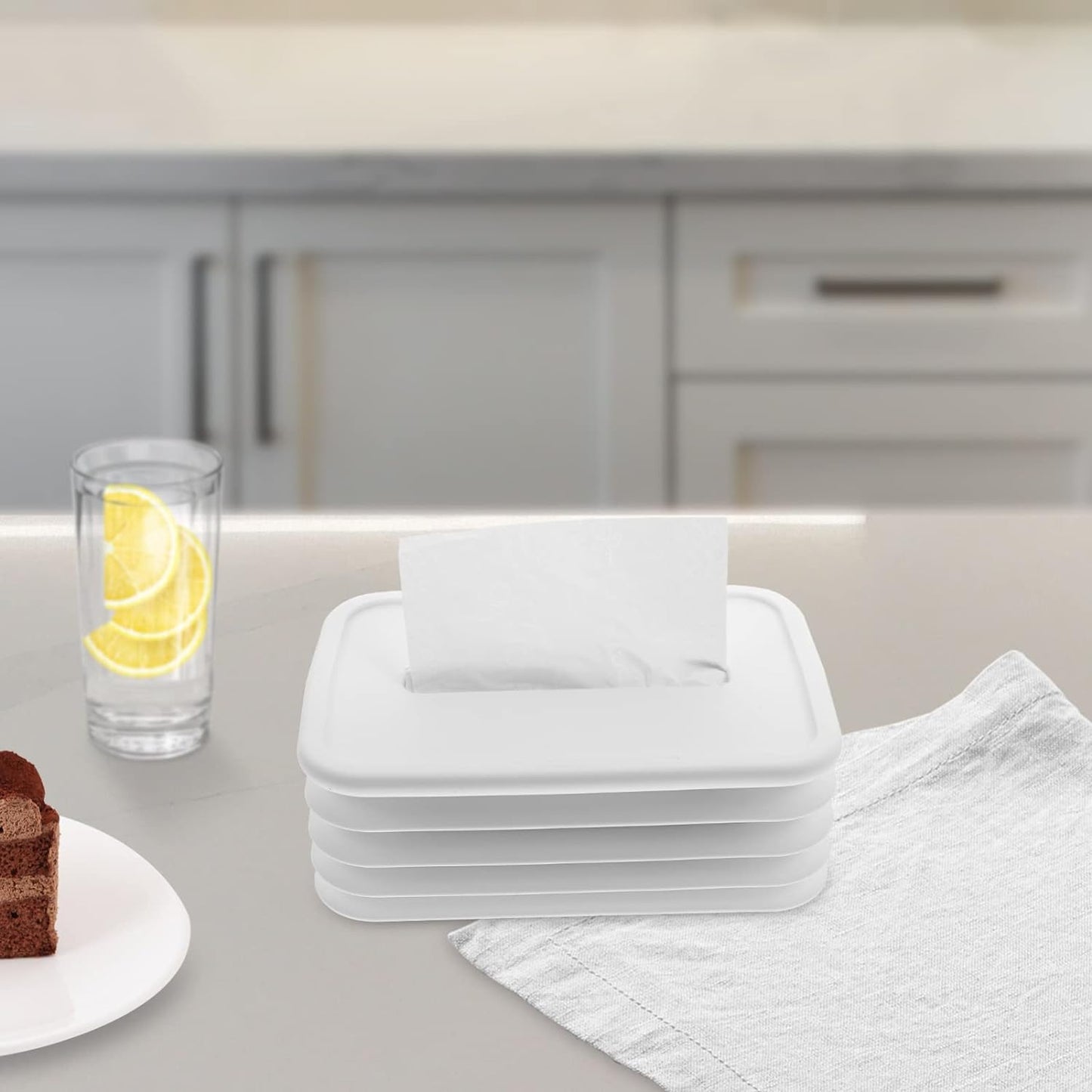 Tissues Holder Silicone Simple Tissue Box Tissues Cylinder Tissues Cube Box Tissue Holder for Bathroom Office Car Bedroom for Bathroom Room Office Car - infinityexculsivestore.com