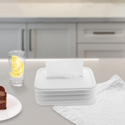 Tissues Holder Silicone Simple Tissue Box Tissues Cylinder Tissues Cube Box Tissue Holder for Bathroom Office Car Bedroom for Bathroom Room Office Car - infinityexculsivestore.com