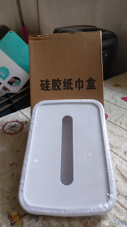 Tissues Holder Silicone Simple Tissue Box Tissues Cylinder Tissues Cube Box Tissue Holder for Bathroom Office Car Bedroom for Bathroom Room Office Car - infinityexculsivestore.com