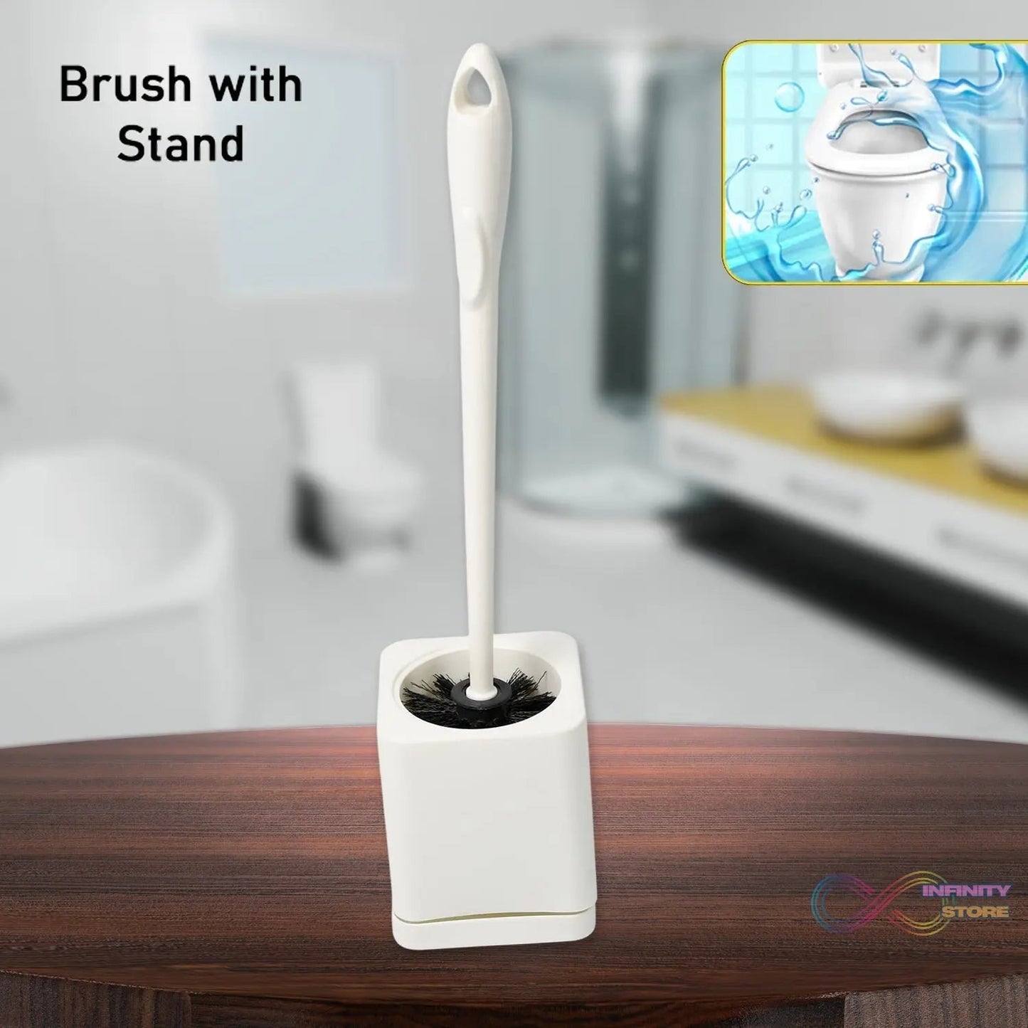 Toilet Brush Set with Holder – Long Handle Cleaning Tool - infinityexculsivestore.com