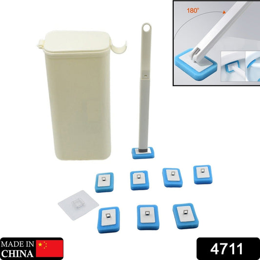 Toilet Brush Wand, Toilet Brush Kit with 8 Count Disposable Toilet Refills Heads - infinityexculsivestore.com