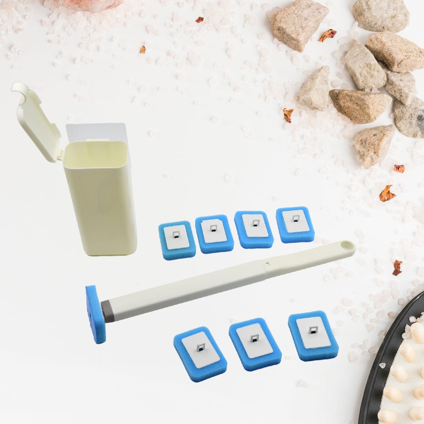 Toilet Brush Wand, Toilet Brush Kit with 8 Count Disposable Toilet Refills Heads - infinityexculsivestore.com