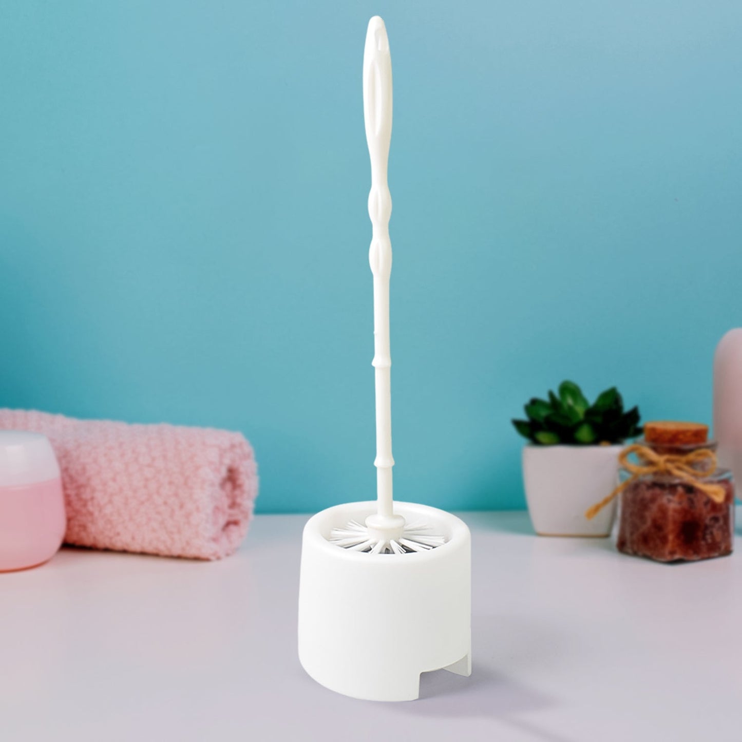 Toilet Brush with Holder Stand, Toilet Brush Set Toilet Cleaning Brush Household, Bathroom Cleaning Tools - infinityexculsivestore.com