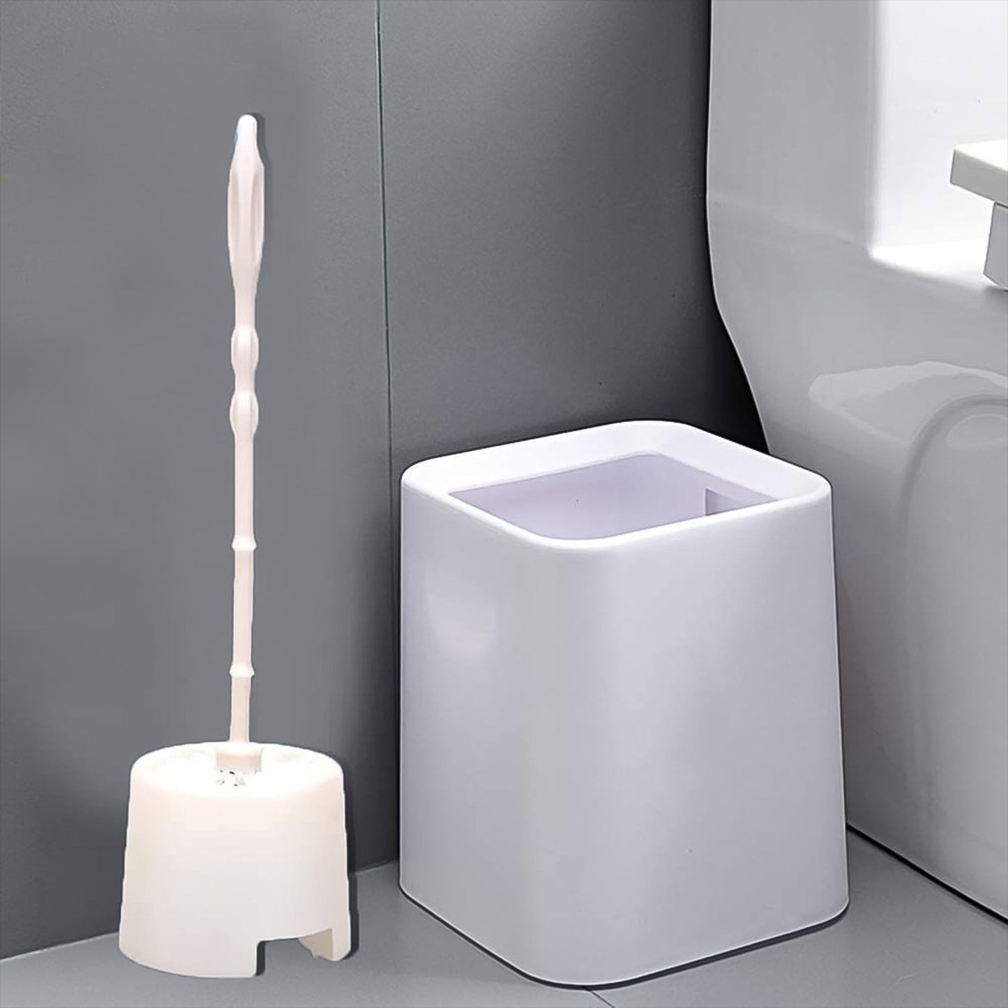 Toilet Brush with Holder Stand, Toilet Brush Set Toilet Cleaning Brush Household, Bathroom Cleaning Tools - infinityexculsivestore.com