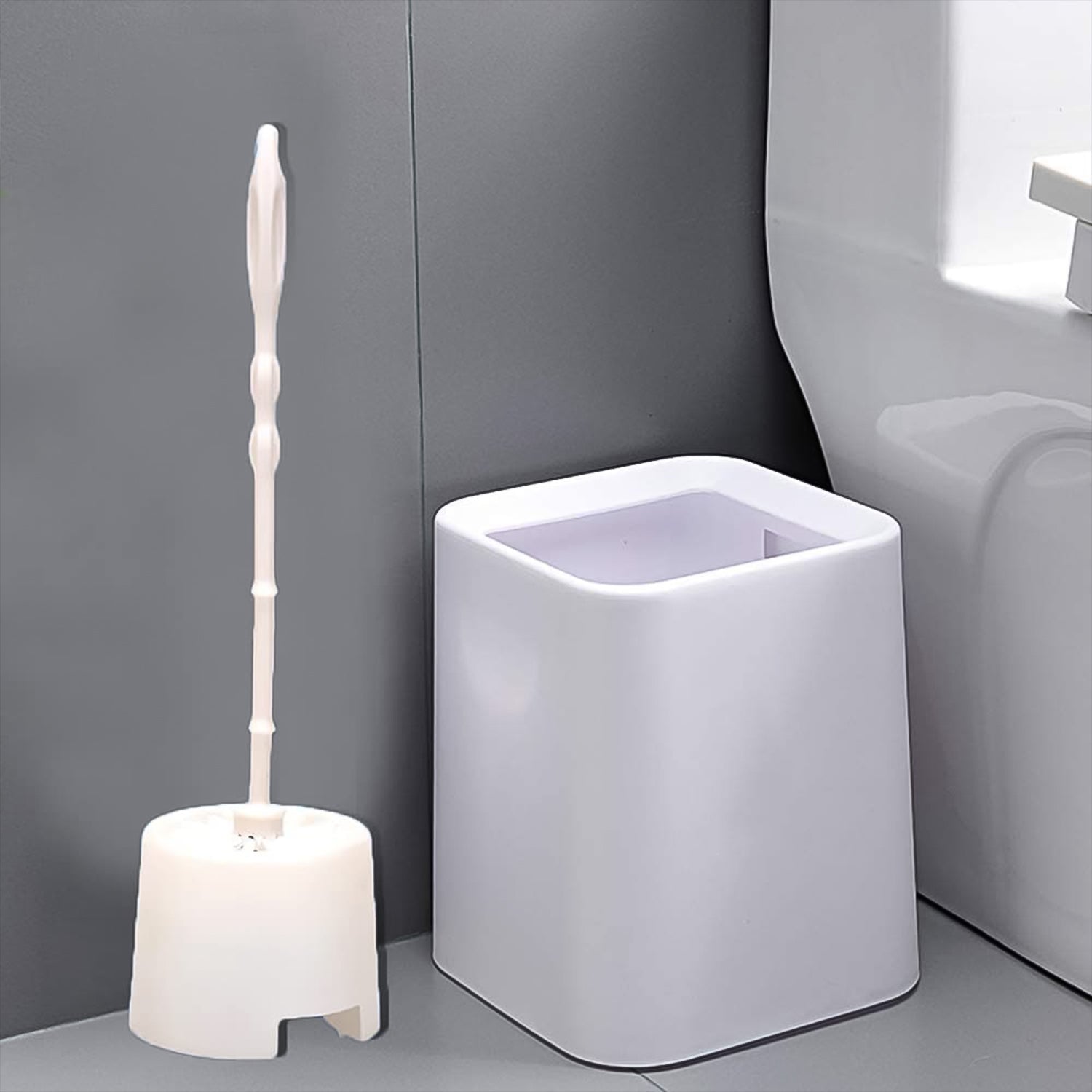 Toilet Brush with Holder Stand, Toilet Brush Set Toilet Cleaning Brush Household, Bathroom Cleaning Tools - infinityexculsivestore.com