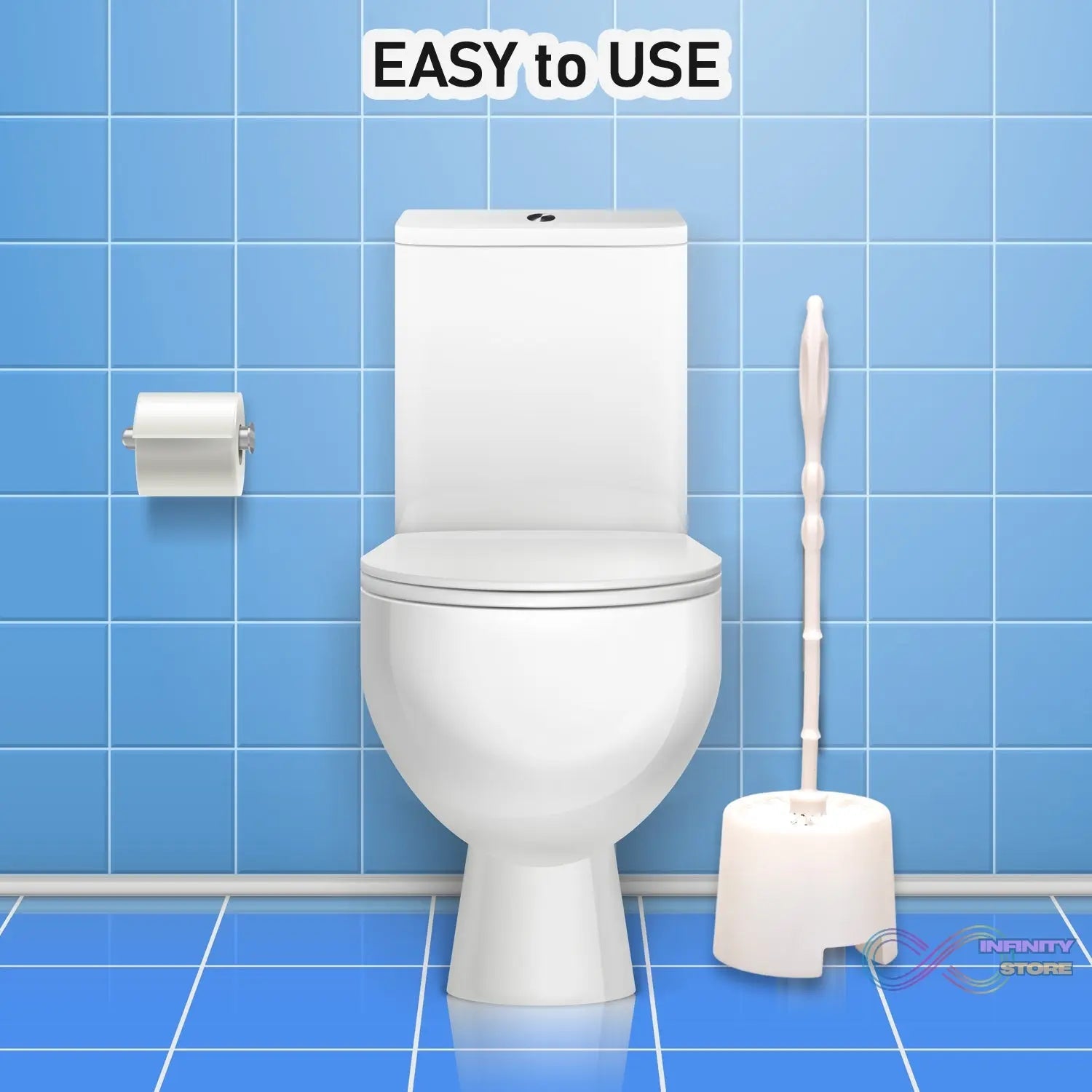Toilet Cleaning Brush with Potted Holder - infinityexculsivestore.com